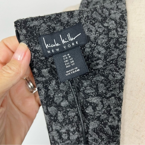 Nicole Miller Sleeveless Textured Knit Sweater Dress. Black and Grey. NWT Size 8 - Picture 9 of 10